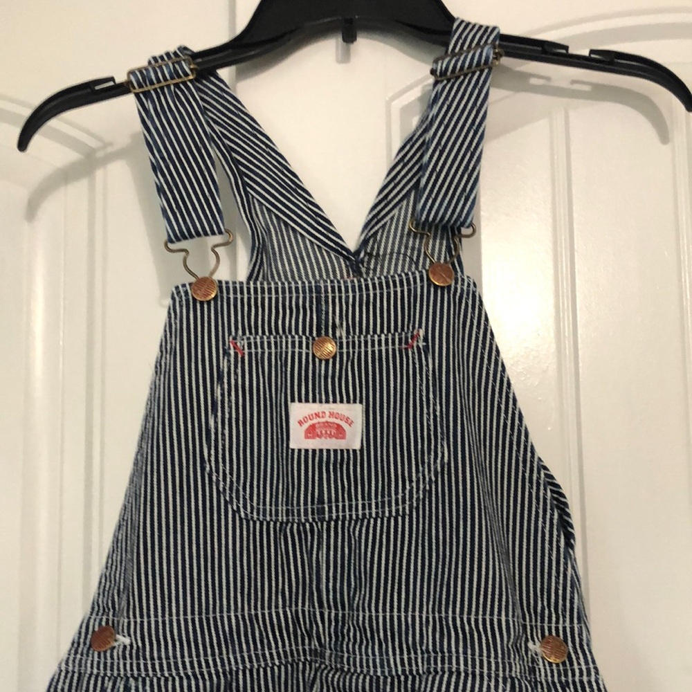 Round House boys striped overalls